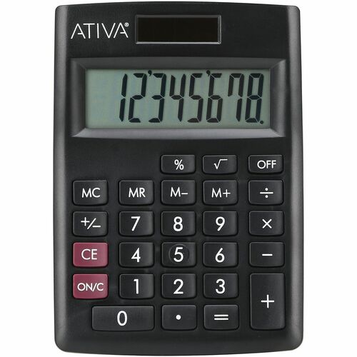 Ativa® 8Digit Desktop Calculator, Black Basic Calculators Office Depot