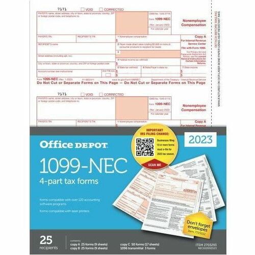 Office Depot Tax Form 1099 Tax Forms Office Depot
