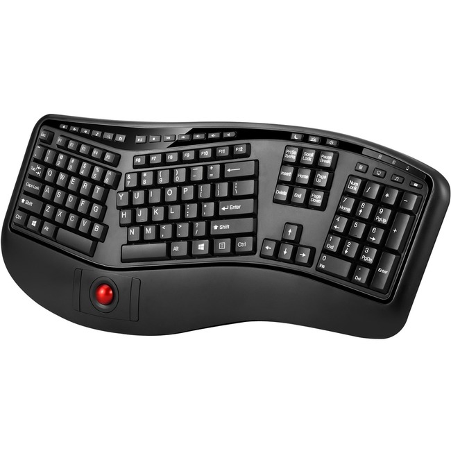 Adesso 2.4 GHz Wireless Ergonomic Trackball Keyboard on sale at the ATS Online Computer Store Canada