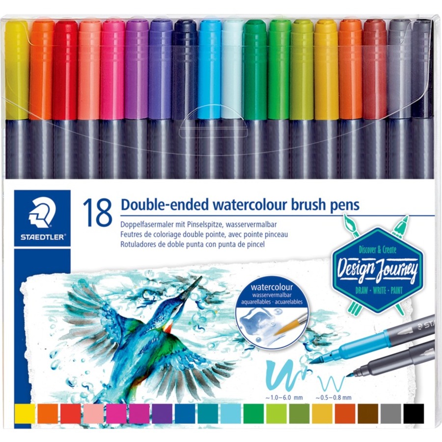 Staedtler DoubleEnded Watercolour Brush Pens Christie's Office Plus