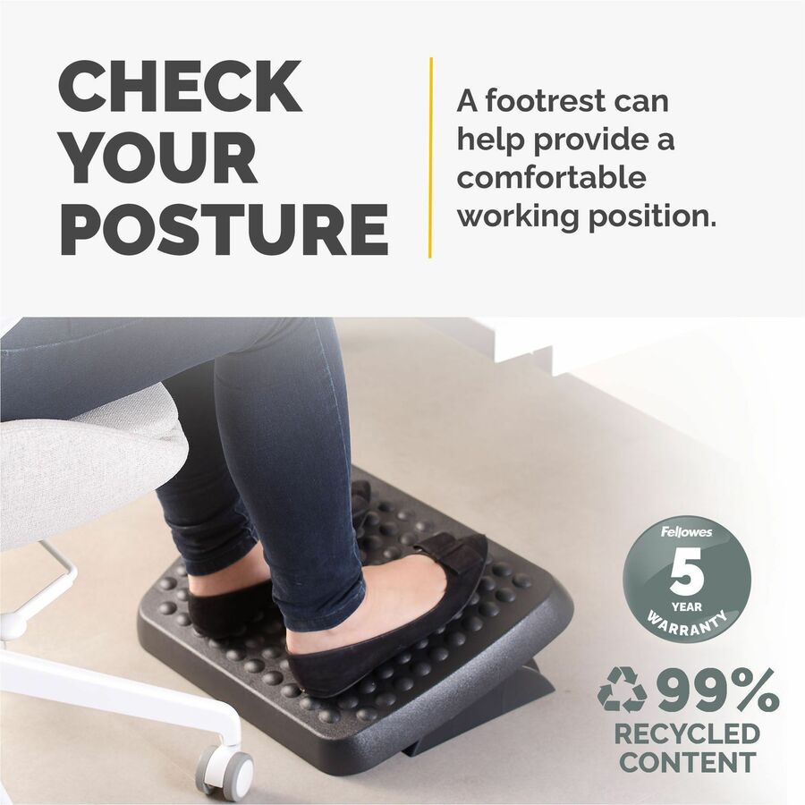 Fellowes Standard Foot Rest Seating Accessories Fellowes, Inc.