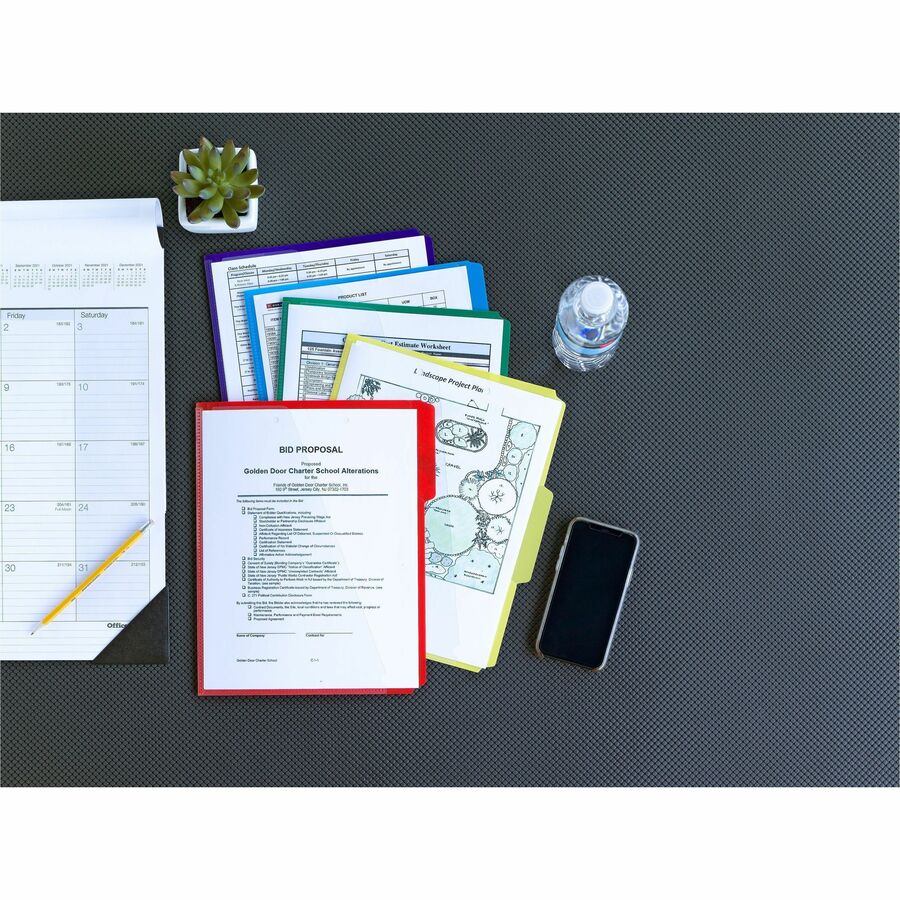 Smead Color Top Tab Poly Slash Pocket Folders Apex Office Products, Inc.