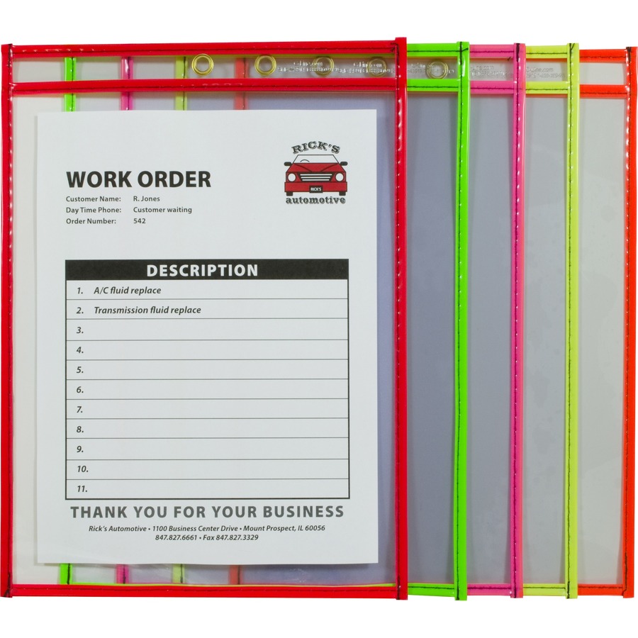 CLine Neon Shop Ticket Holders, Stitched Assorted, 5 Colors, Both