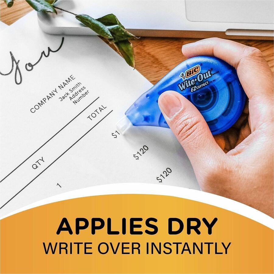 BIC WiteOut Brand EZ Correct Correction Tape, 39.3 Feet Correction