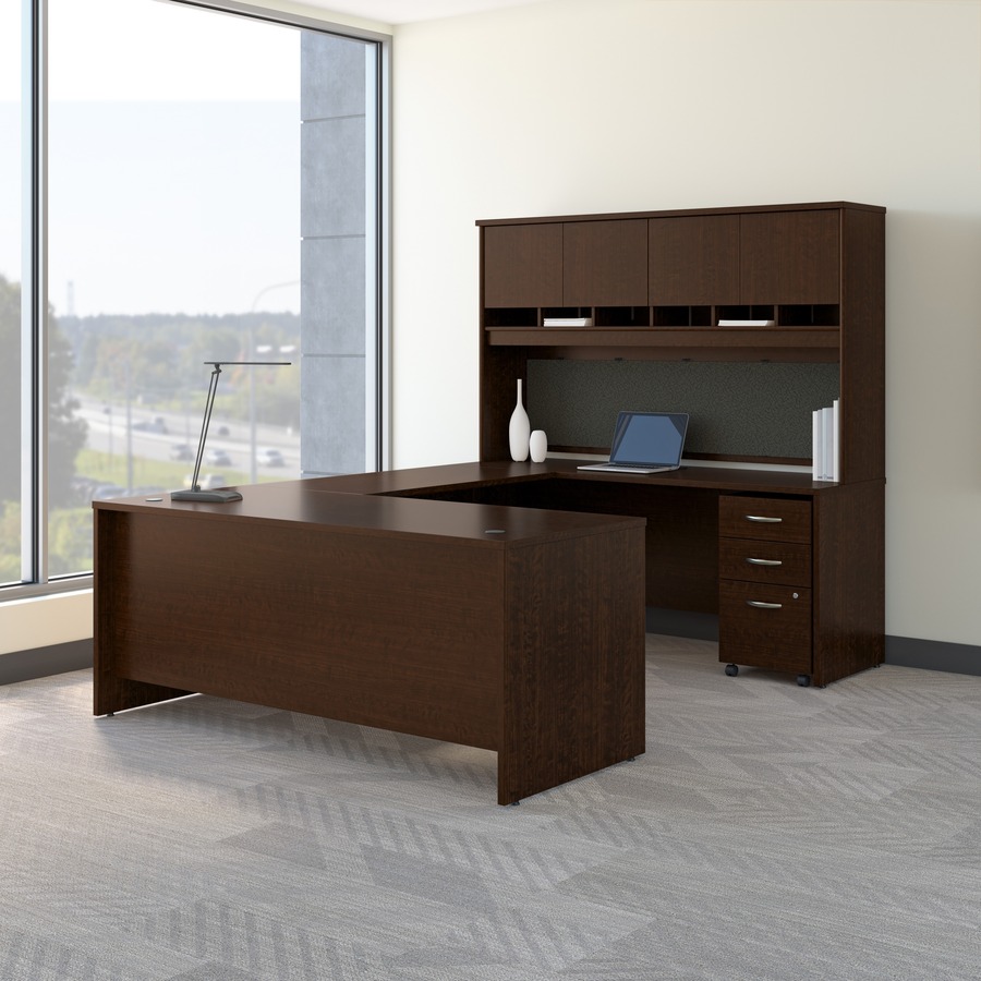 Bush Business Furniture Series C 60W x 43D RH LBow Desk Shell in Mocha