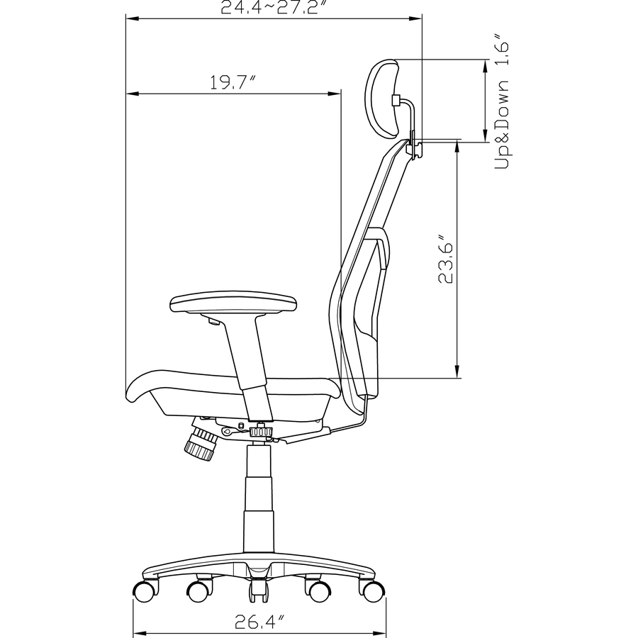 Lorell ErgoMesh Series HighBack Mesh Chair Executive/High Back