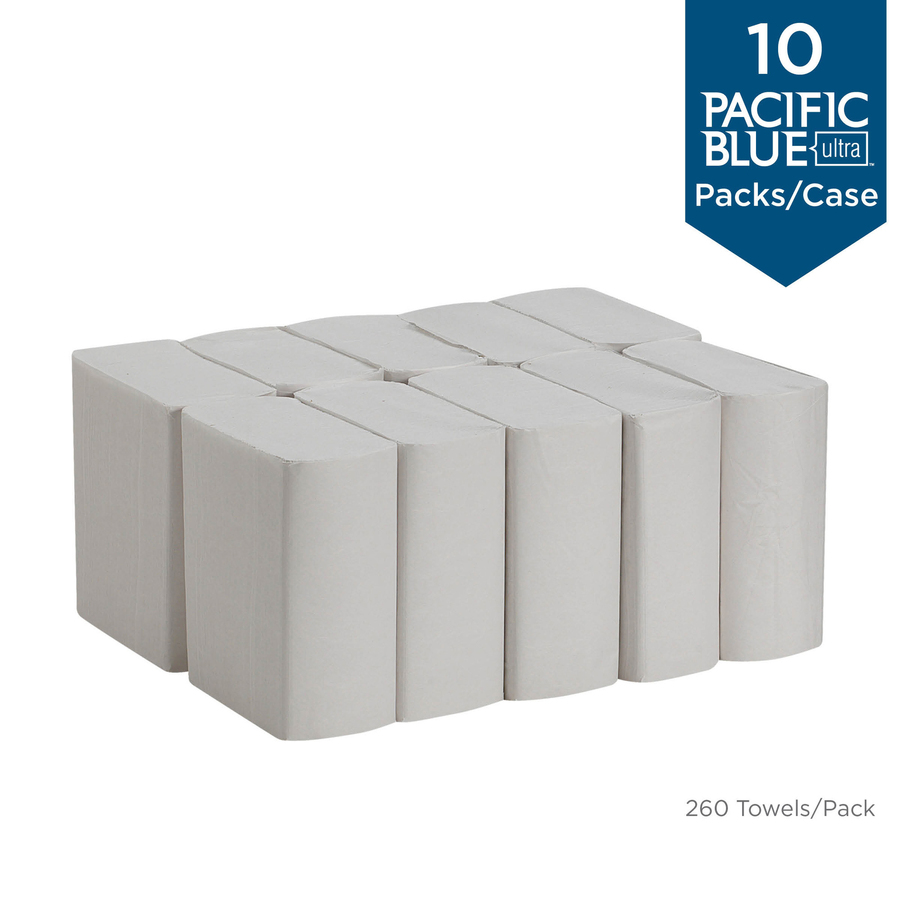 Pacific Blue Ultra ZFold Paper Towel 8" x 11" White Paper 260