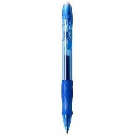 BIC Gelocity Original Blue Gel Pens, Medium Point (0.7mm), 12Count Pack, Retractable Gel Pens