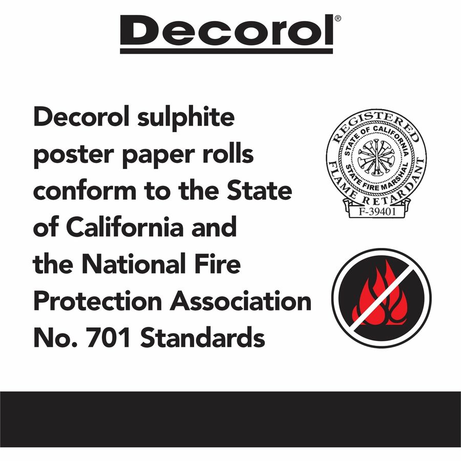 Decorol FlameRetardant Art Paper Roll Art Paper Rolls/Tissue Dixon