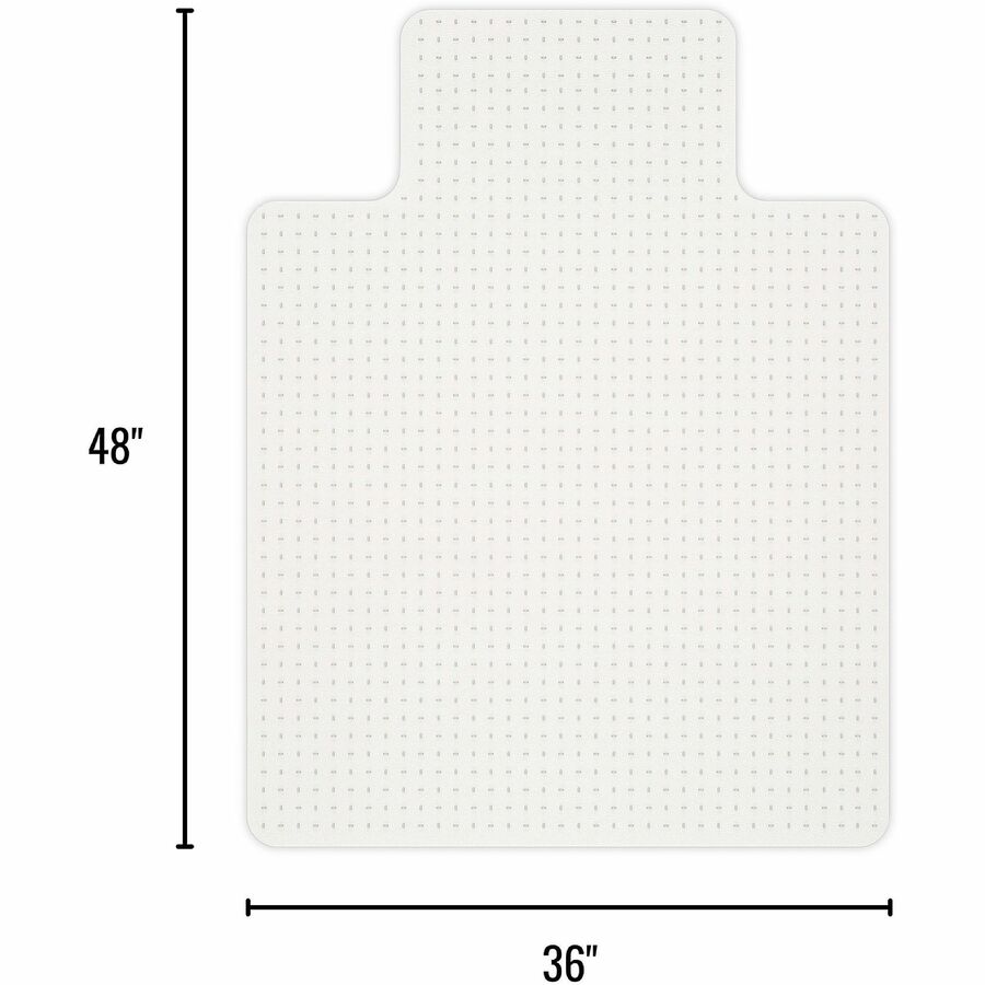 Realspace; Advantage Commercial Pile Chair Mat with Lip, 36" x 48" , Clear Chair Mats Office