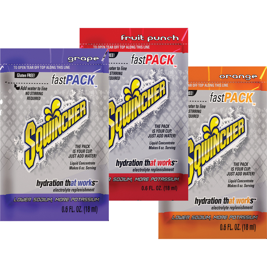Sqwincher Fast Pack Flavored Liquid Mix Singles SQW015305FP