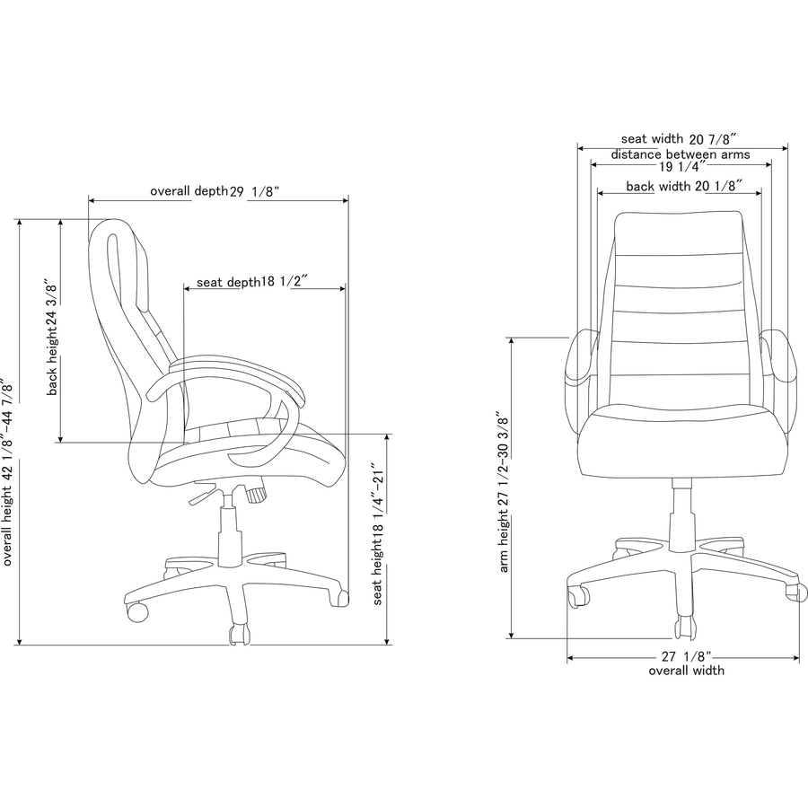 LLR 59532 Lorell Deluxe Highback Office Chair Lorell Furniture