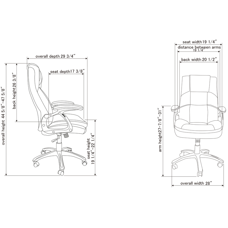 Lorell Highback Cushioned Office Chair Butler's Office Equipment and