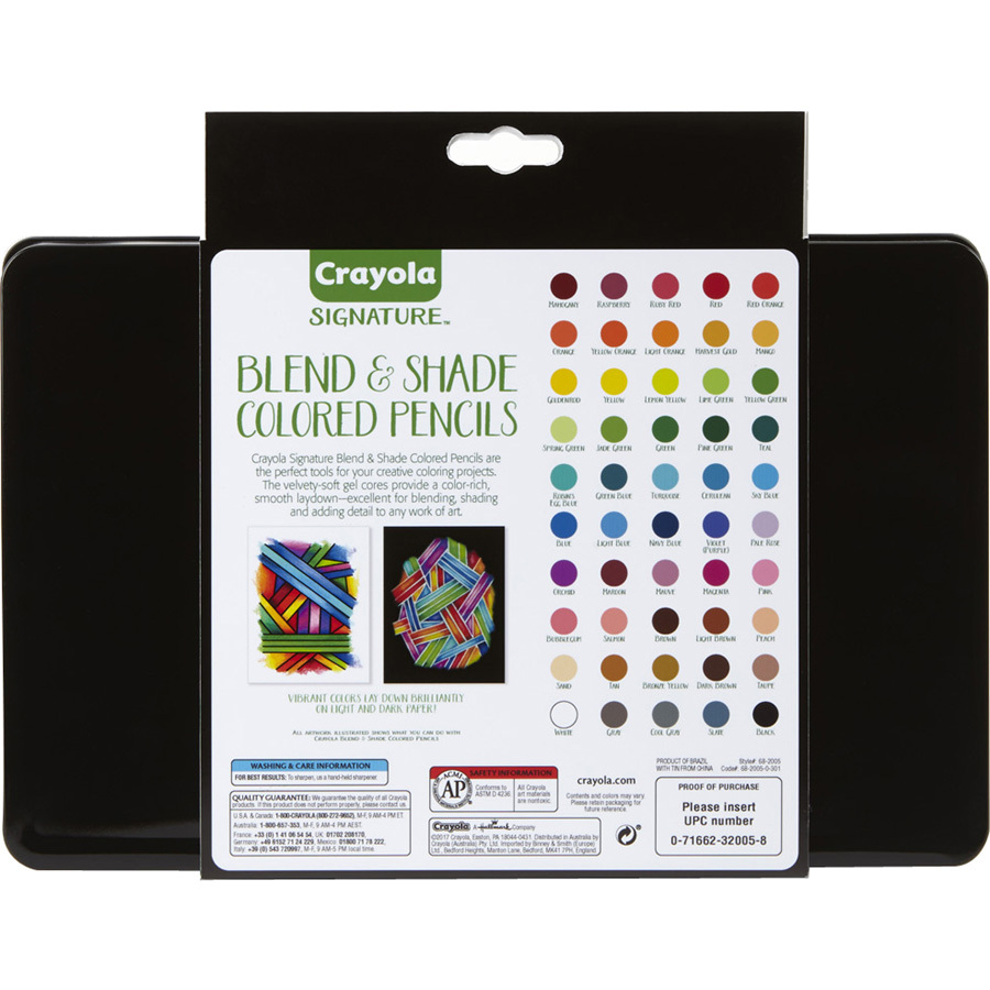 Crayola 50 Count Signature Blend & Shade Colored Pencils In Decorative