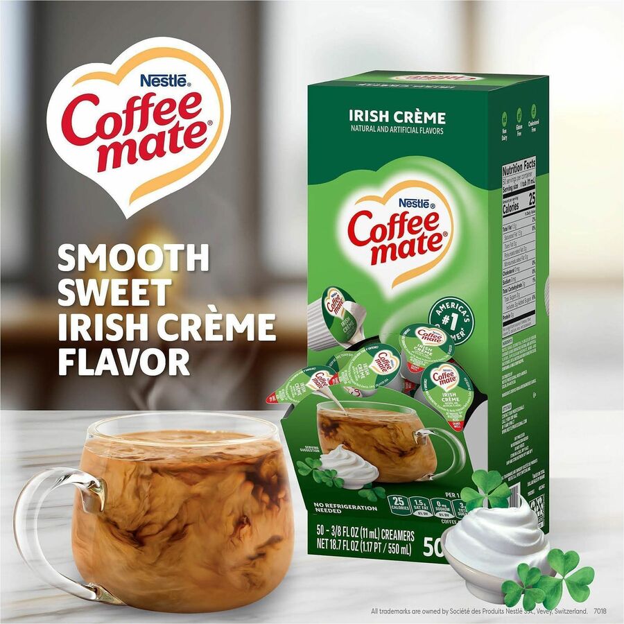 Coffee mate Irish Creme Liquid Creamer Singles GlutenFree Reynolds