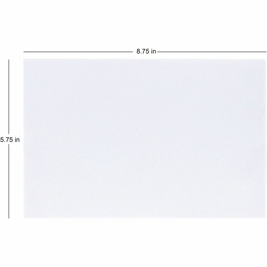 Office Depot Greeting Card Envelopes, A9, Gummed Seal, White, Box Of