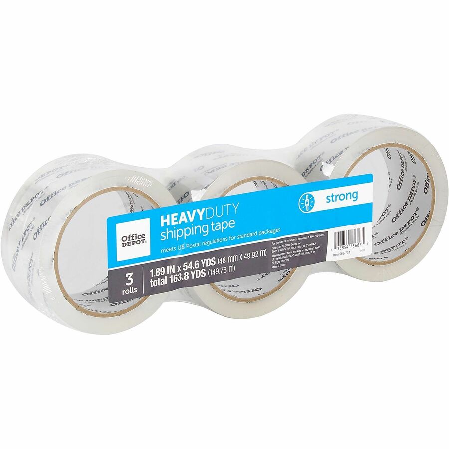 Office Depot® Brand Heavy Duty Shipping Packing Tape, 1.89" x 54.6 Yd