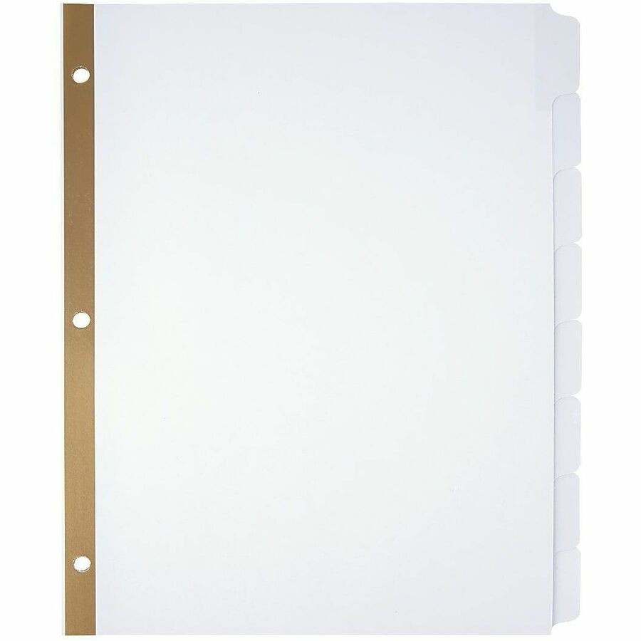 Office Depot® Brand Erasable Big Tab Dividers, 8Tab, White, Pack Of 2