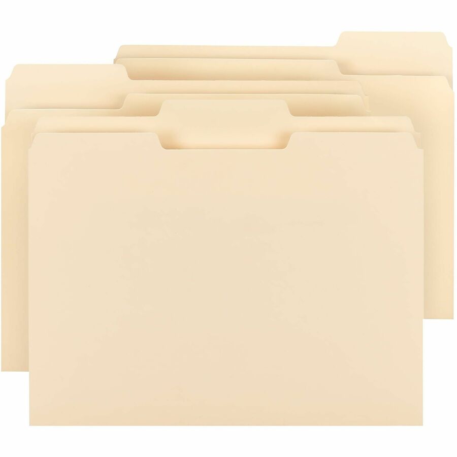 Office Depot® Brand File Folders, 1/3 Cut, Letter Size, Manila, Pack Of