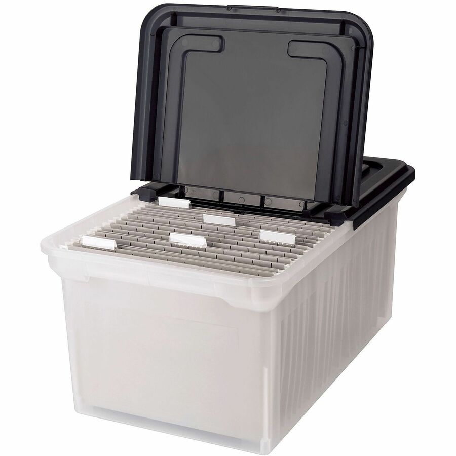 Office Depot; Brand Stackable File Tote Box, Letter Size, 107/10"H x