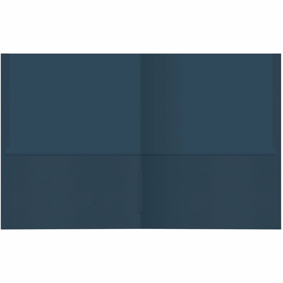 Office Depot® Brand 2Pocket Textured Paper Folders, Dark Blue, Pack Of 25 Pocket Folders