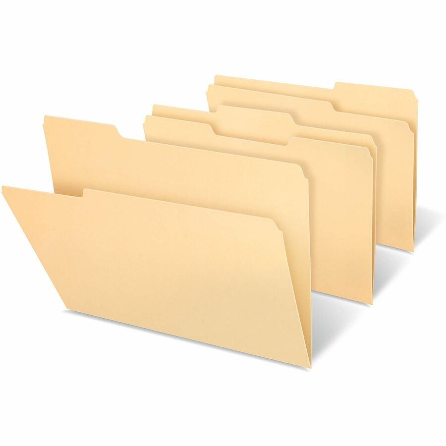 Office Depot® Brand Heavyweight Manila File Folders, 1/3 Cut, Letter