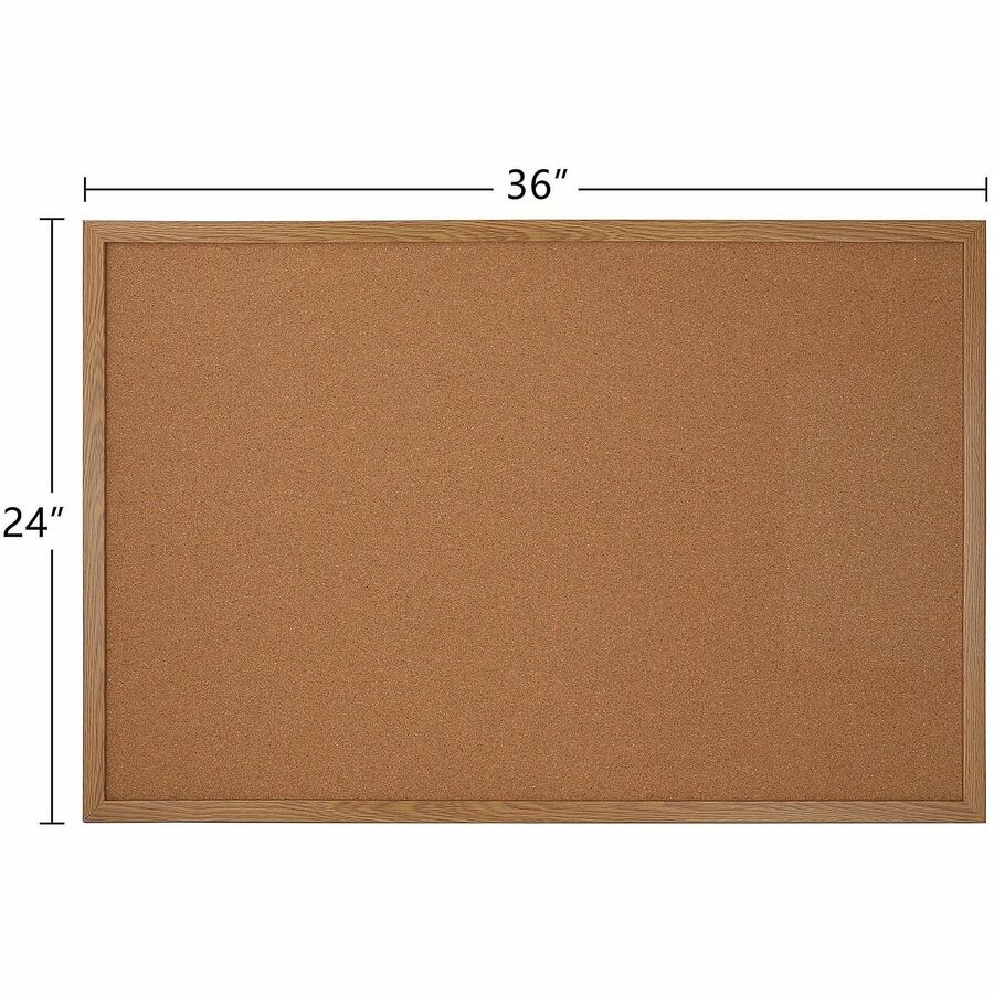 Office Depot® Brand Cork Bulletin Board, 24" x 36" , Wood Frame With