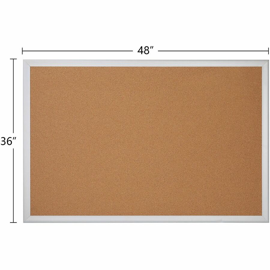 Office Depot® Brand Cork Bulletin Board, 36" x 48" , Aluminum Frame