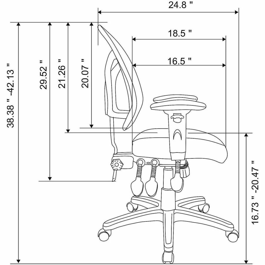 Realspace® MFTC 200 Ergonomic Mesh MidBack Task Chair, Black, BIFMA