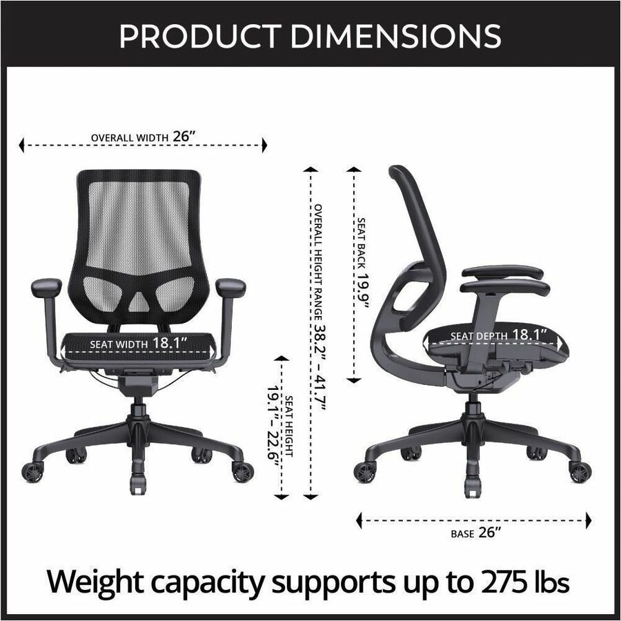 WorkPro® 1000 Series Ergonomic Mesh/Mesh MidBack Task Office Chair