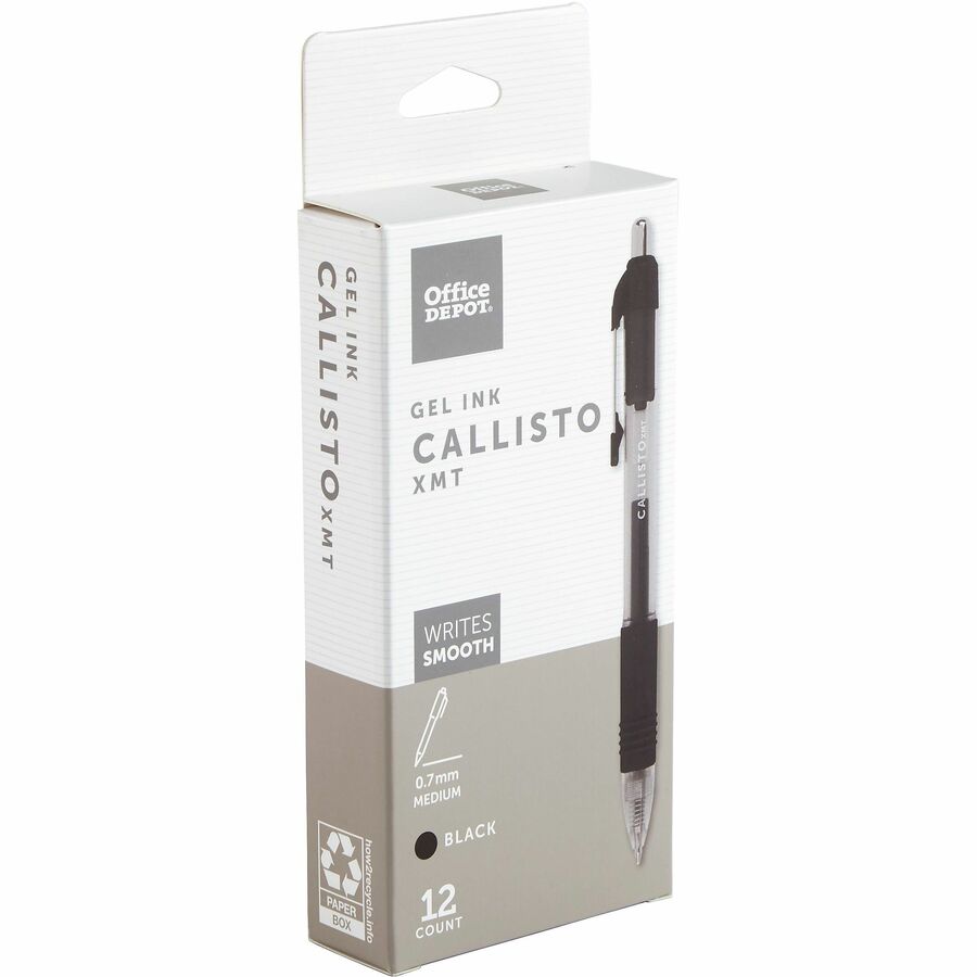 Office Depot Brand SoftGrip Retractable Gel Pens, Medium Point, 0.7 mm