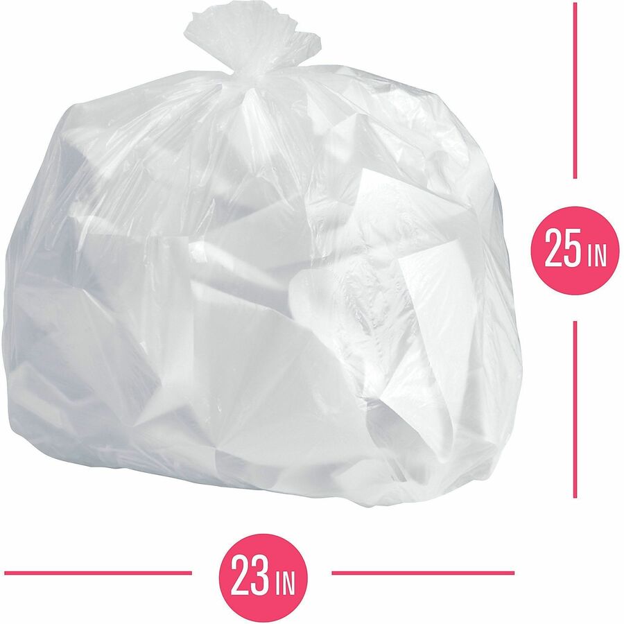 Highmark™ Wastebasket Trash Bags, 10 Gallon, Clear, Box Of 160 Bags