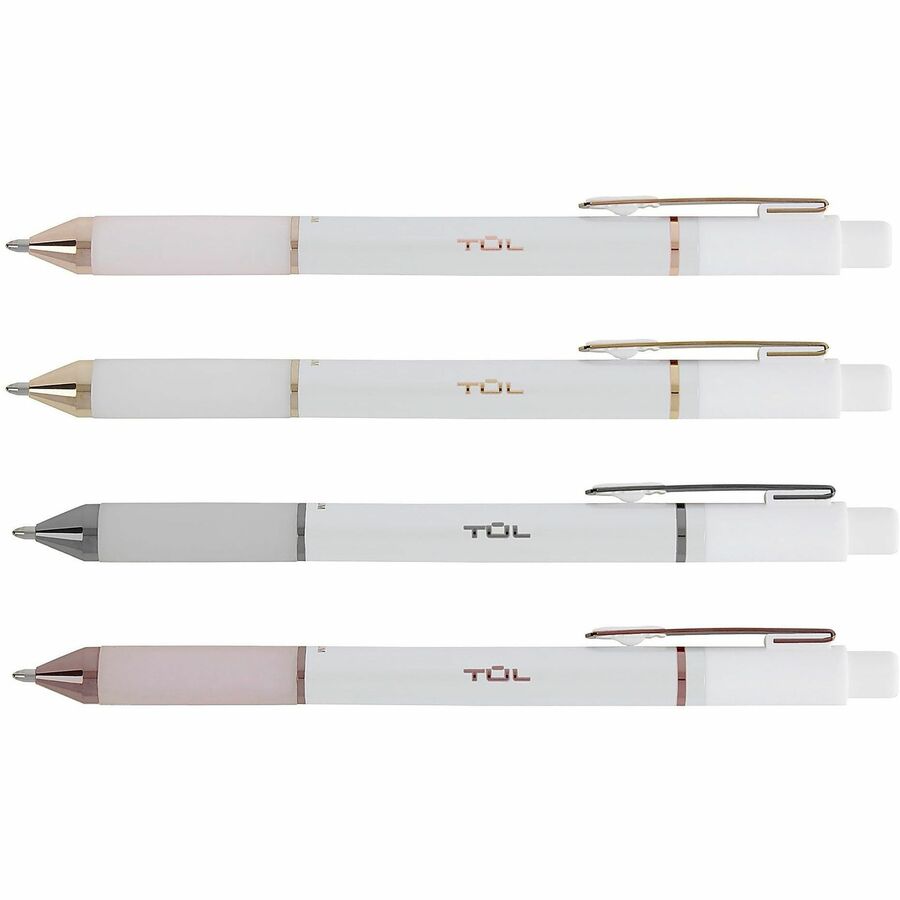 TUL® GL Series Retractable Gel Pens, Medium Point, 0.7 mm, Pearl White