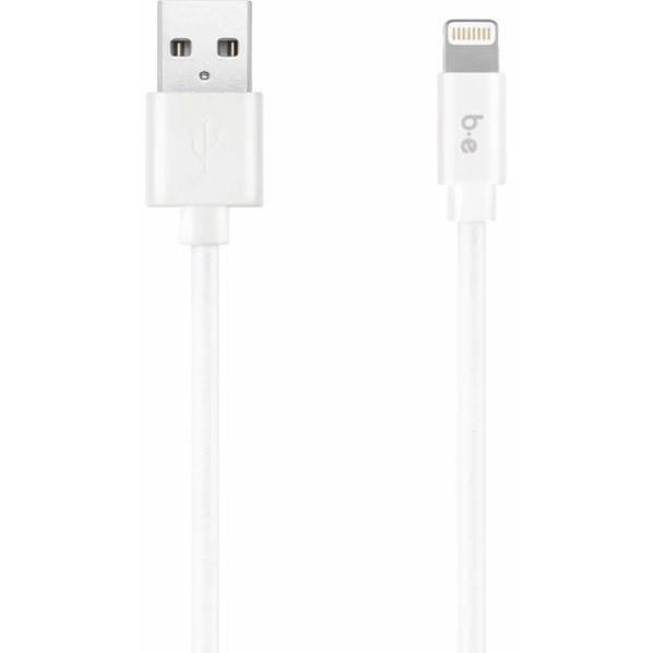 Blu Element Braided Charge/Sync Lightning to USB Cable 4ft White