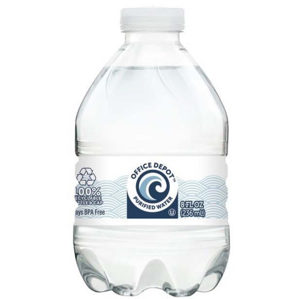 Office Depot® Brand Purified Water, 8 Oz, Case Of 24 Bottles Water