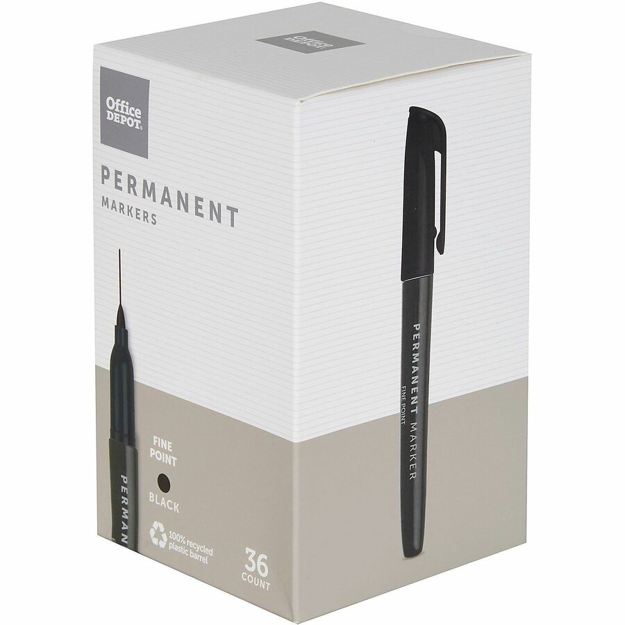 Office Depot® Brand Permanent Markers, Fine Point, 100 Recycled