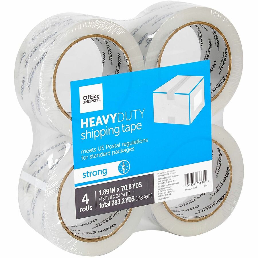 Office Depot® Brand Heavy Duty Shipping Packing Tape, 1.89" x 70.8 Yd