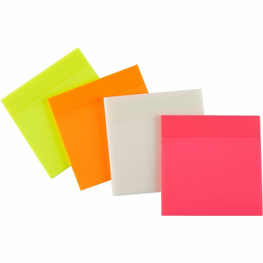 Office Depot® Brand Translucent Sticky Notes, With Storage Tray, 3" x 3