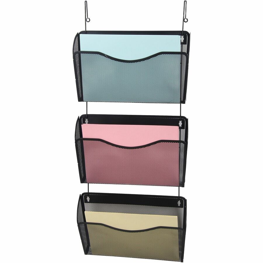 Office Depot® Brand Mesh Hanging Wall Files, Black, Pack Of 3 Files