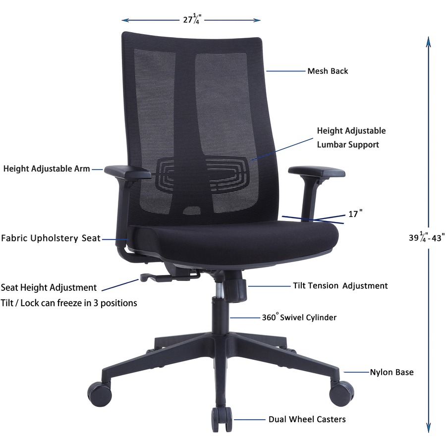 LLR 42174 Lorell HighBack Molded Seat Office Chair Lorell Furniture