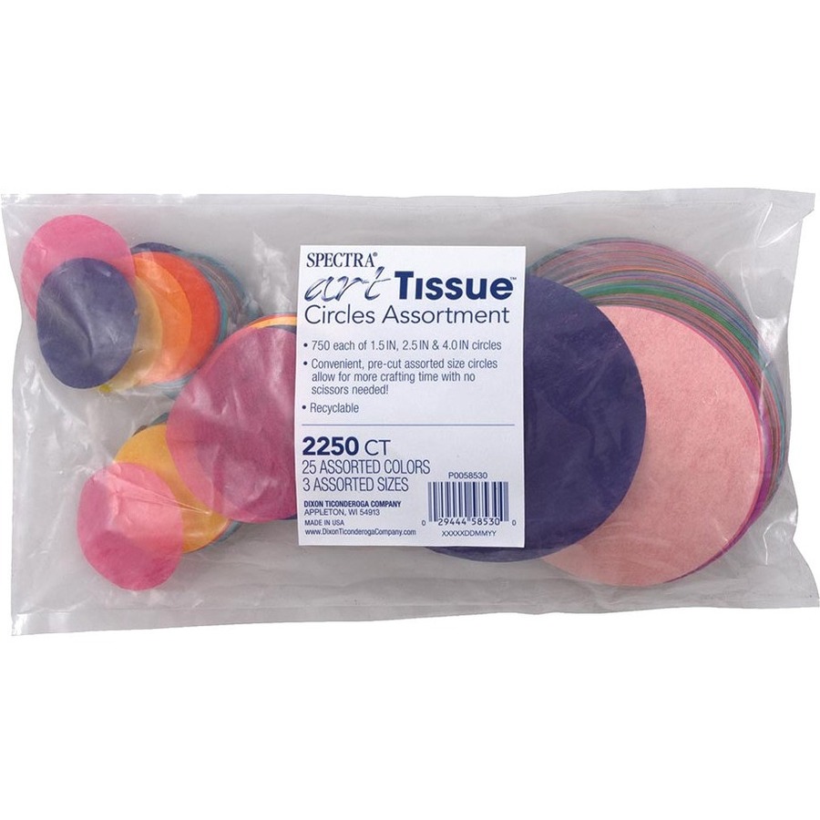 Spectra Art Tissue Deluxe Bleeding Circles Tissue Paper Pacon