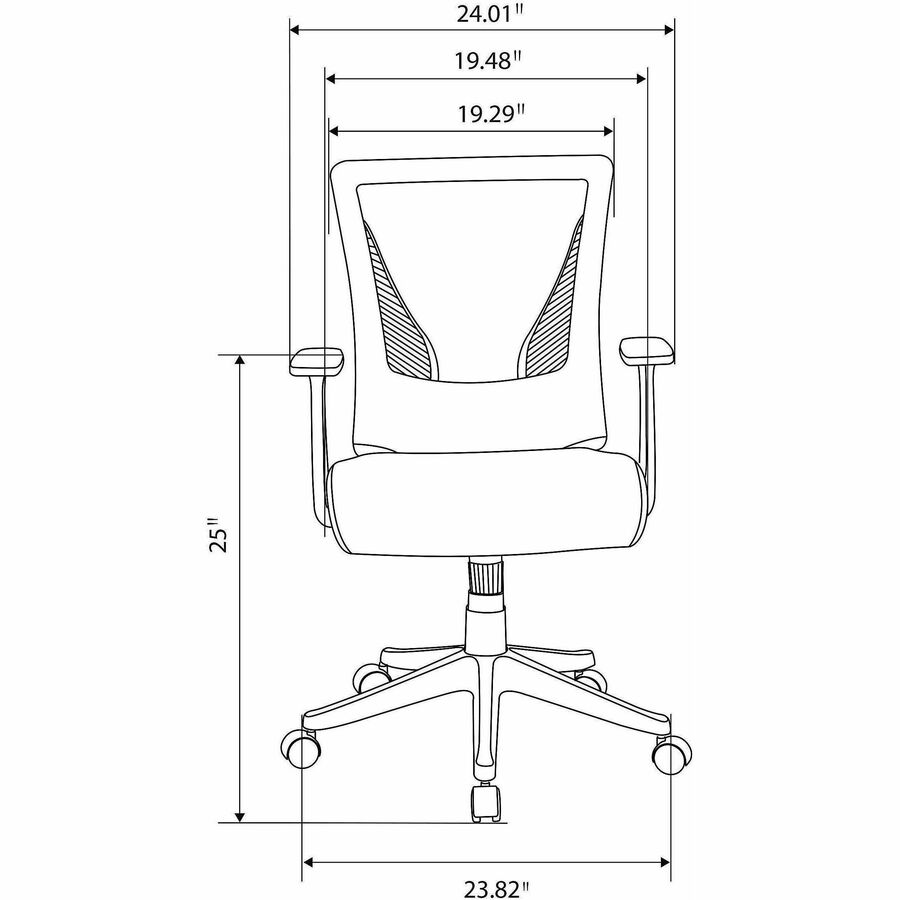 Realspace® Radley Mesh/Fabric MidBack Task Office Chair, Rich Blue
