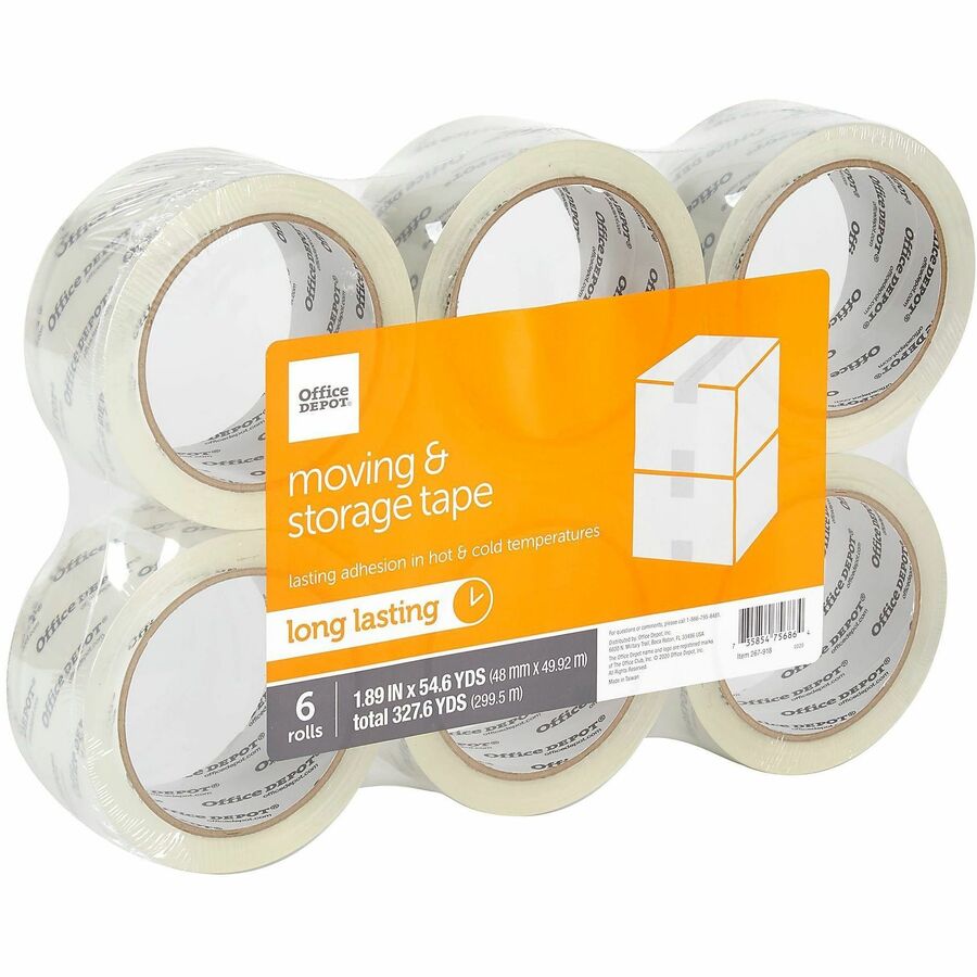 Office Depot® Brand Moving & Storage Packing Tape, 1.89" x 54.6 Yd