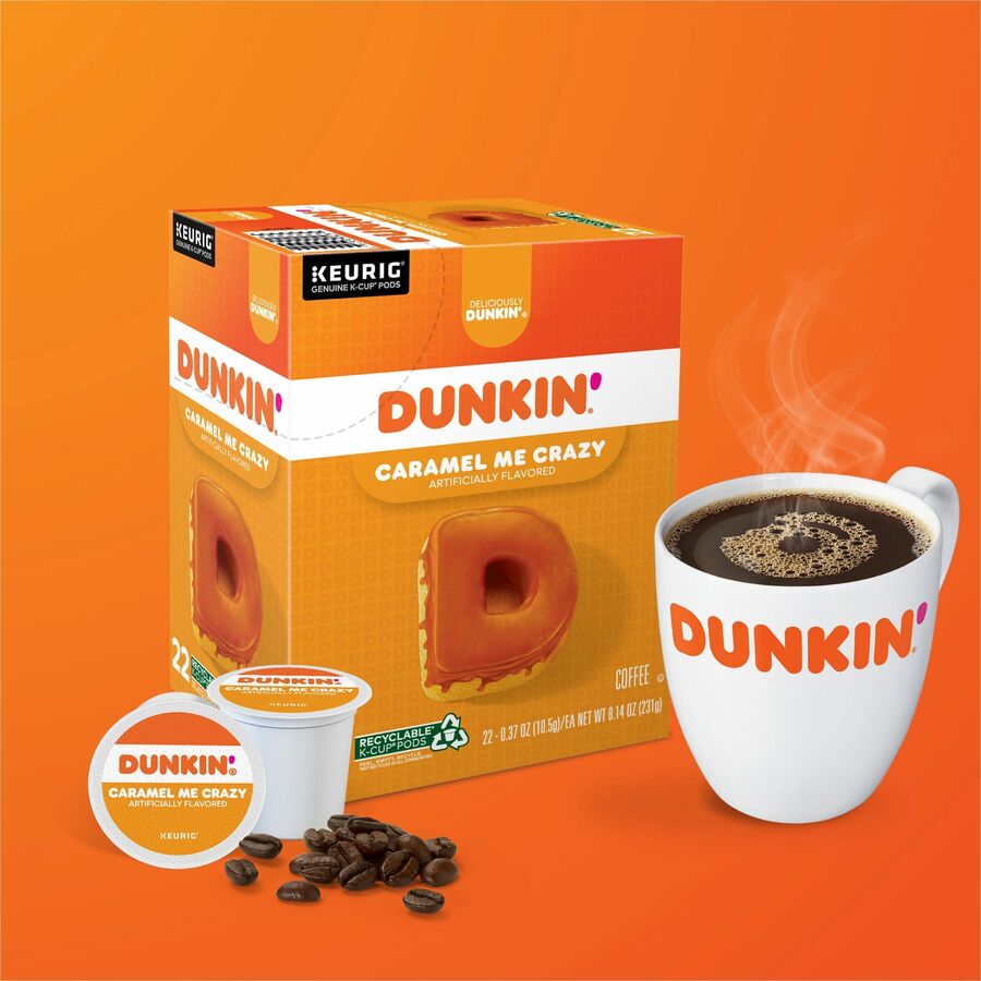 Dunkin'® KCup Caramel Me Crazy Coffee Compatible with Keurig Brewer