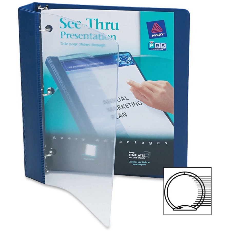 Avery® SeeThru Binders with Round Rings AVE10851