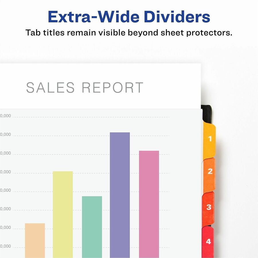 Avery® Ready Index ExtraWide Binder Dividers Customizable Table of
