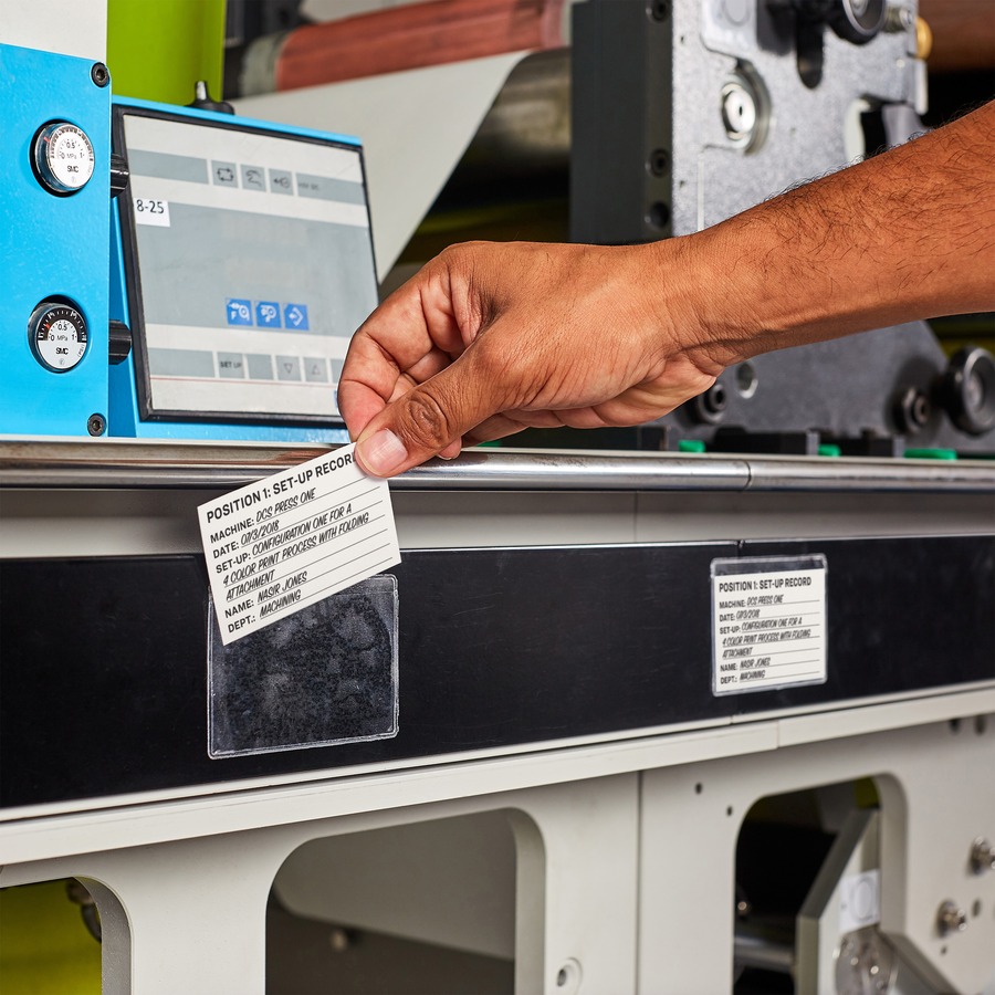 Avery® SelfAdhesive Business Card Holders Support 3.50" x 2" Media Vinyl 10 / Pack Clear