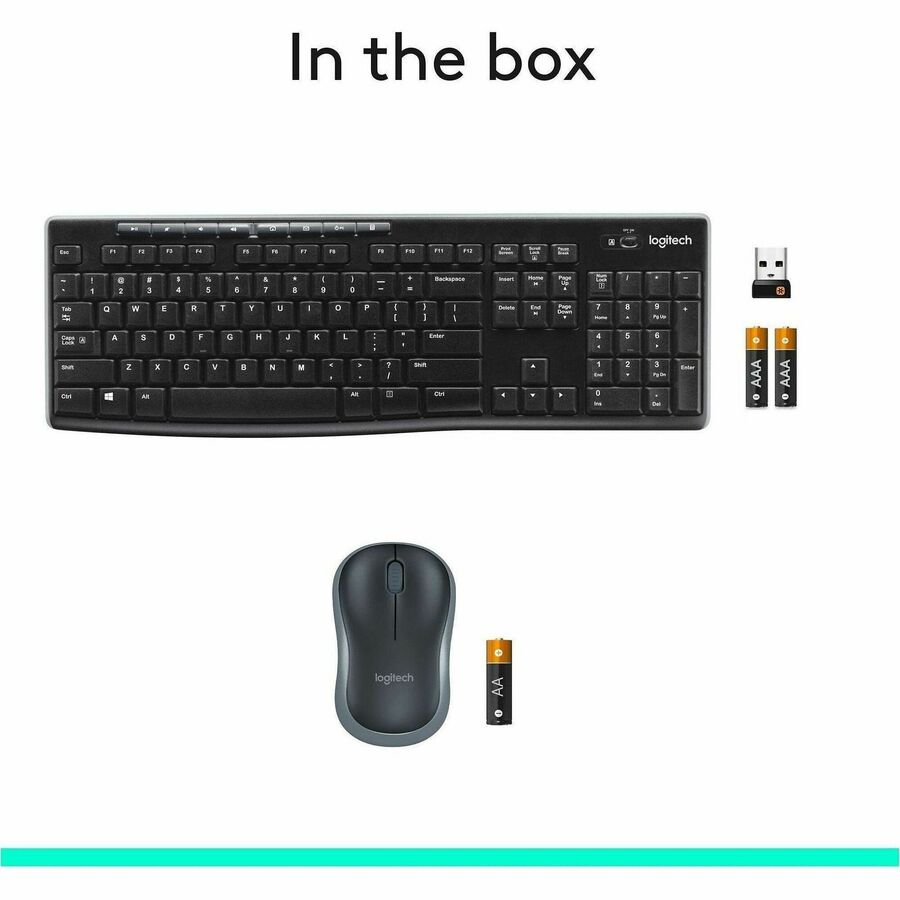 Logitech MK270 Wireless Keyboard and Mouse Combo for Windows, 2.4 GHz