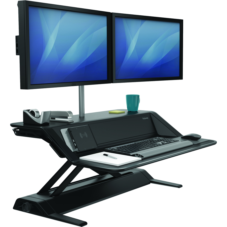 Fellowes Lotus™ DX SitStand Workstation Black Desktop Risers