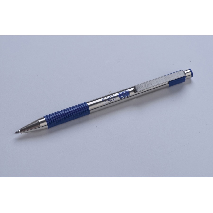 Zebra Pen F301 Stainless Steel Ballpoint Pens Fine Pen Point 0.7 mm Pen Point Size